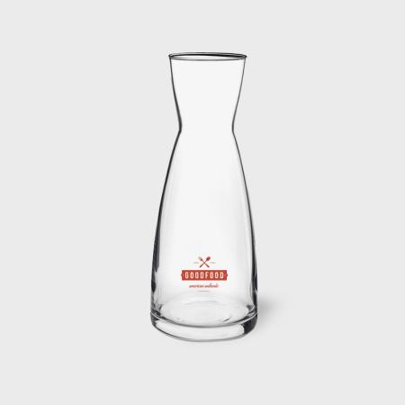 Bedruckter Glas-Wasserkrug 1 Liter