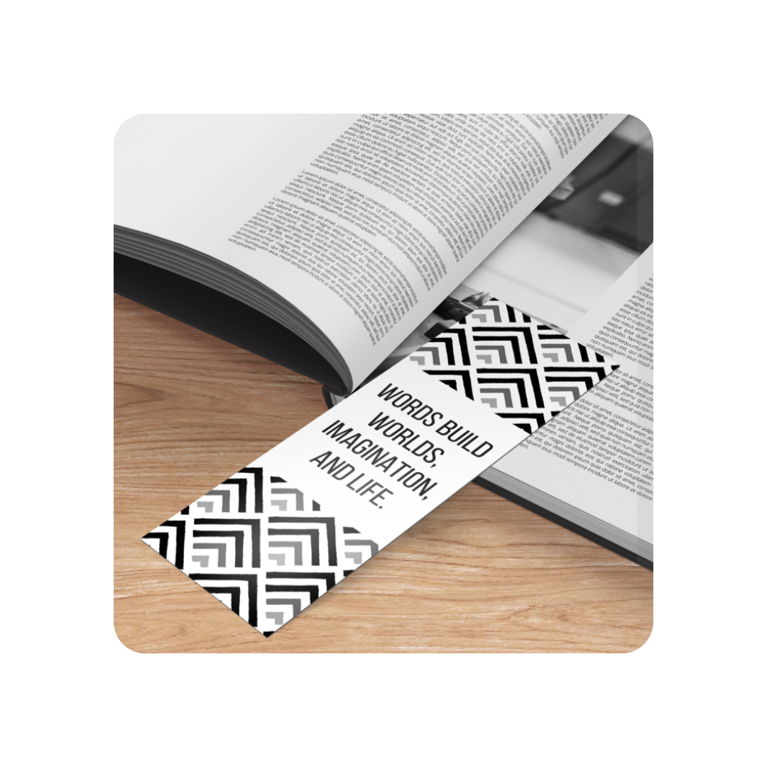 Zwart/wit boekenlegger voorbeelden