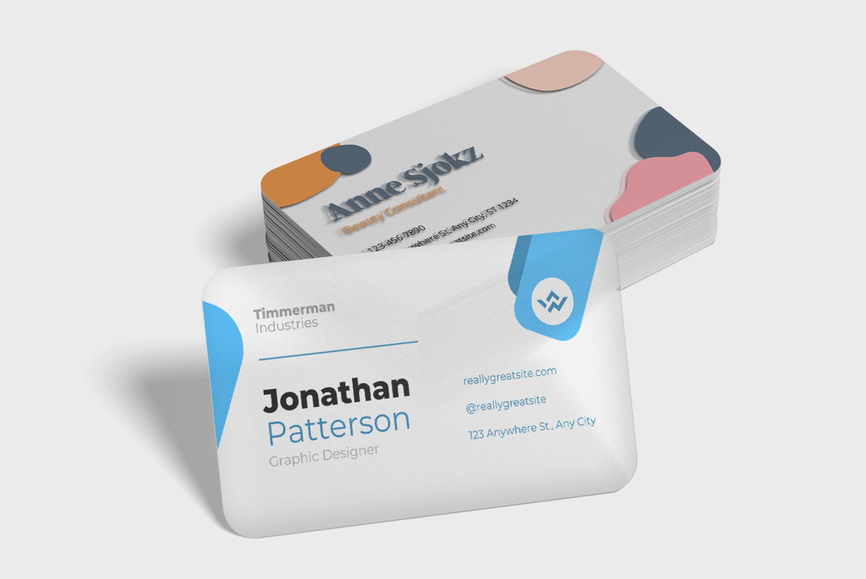 Transparante visitekaartjes