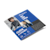 Square saddle stitched booklet with a blue cover reading “We Are Open” and “Click & Collect,” featuring images of two people in casual clothing.