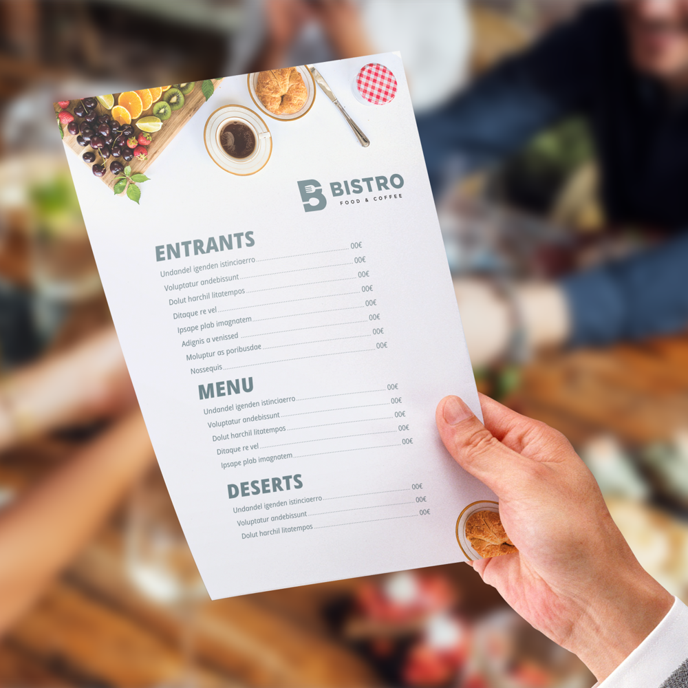 Laminated menu printing | HelloPrint