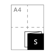 315x105mm <br>folded to <br><strong>105x105mm (6pp)</strong>