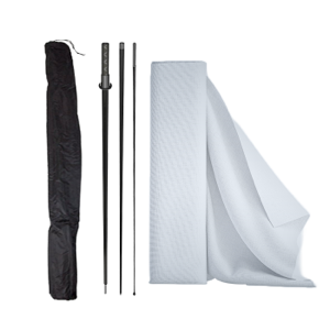 Vlag, stok en draagtas