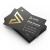 Business cards with a gold foil metallic paper finish, available at Helloprint