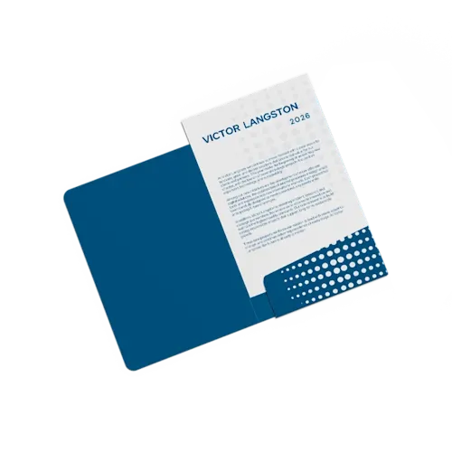 Presentatiemap met gelijmd vak