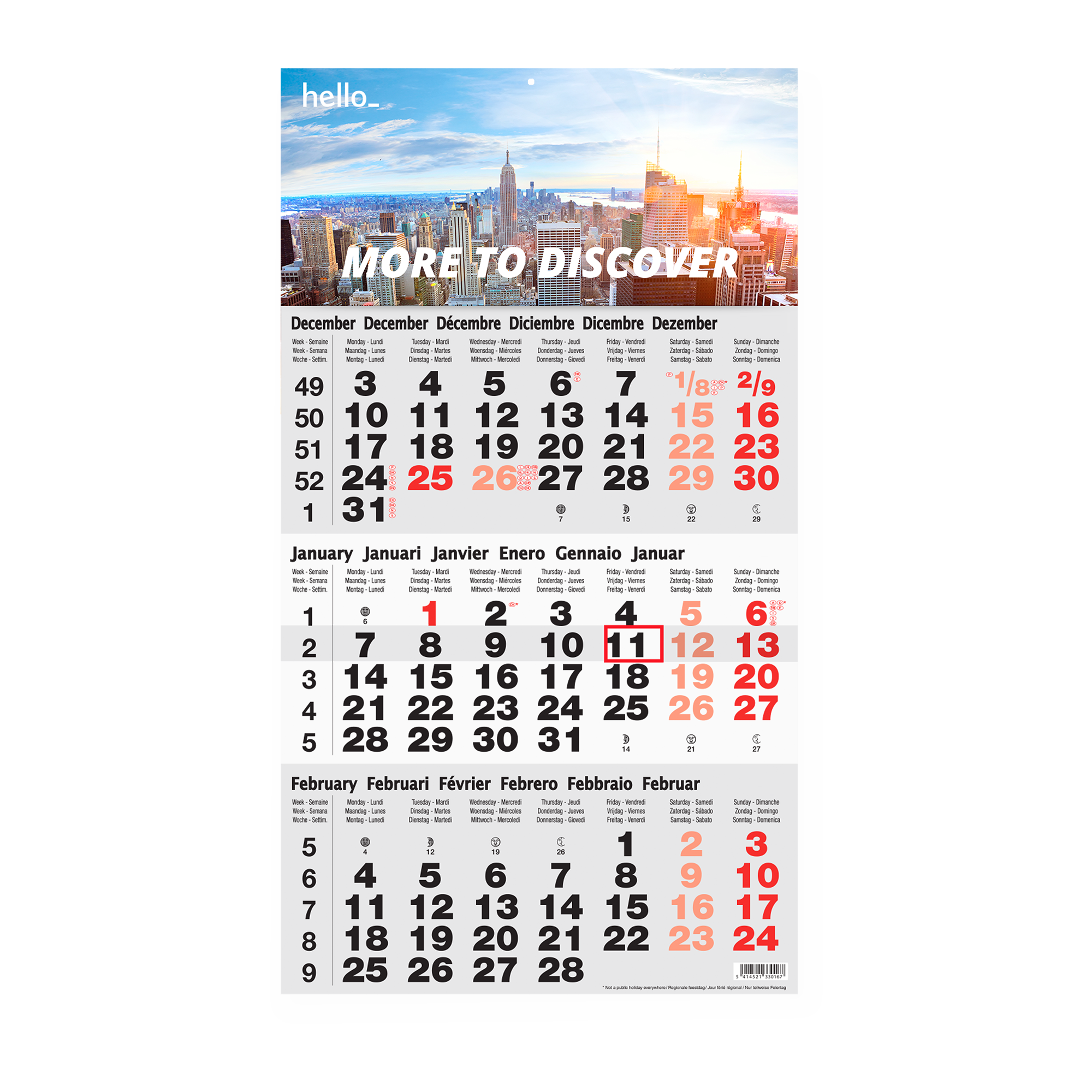 3 Months Calendars Classic