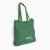 Un sac en coton de type tote-bags verts avec un logo blanc imprimé, idéale pour créer son image de marque, dispo sur Helloprint