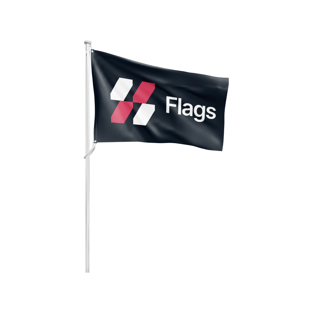 A printed flag available at HelloPrint with custom printing 