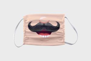 Face Masks with Funny Mustache Design
