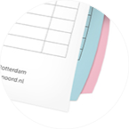 3-teilig: Blaues und Pinkes Kopierblatt