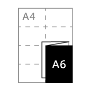 315x148mm <br>folded to <br><strong>A6 (6pp)</strong>