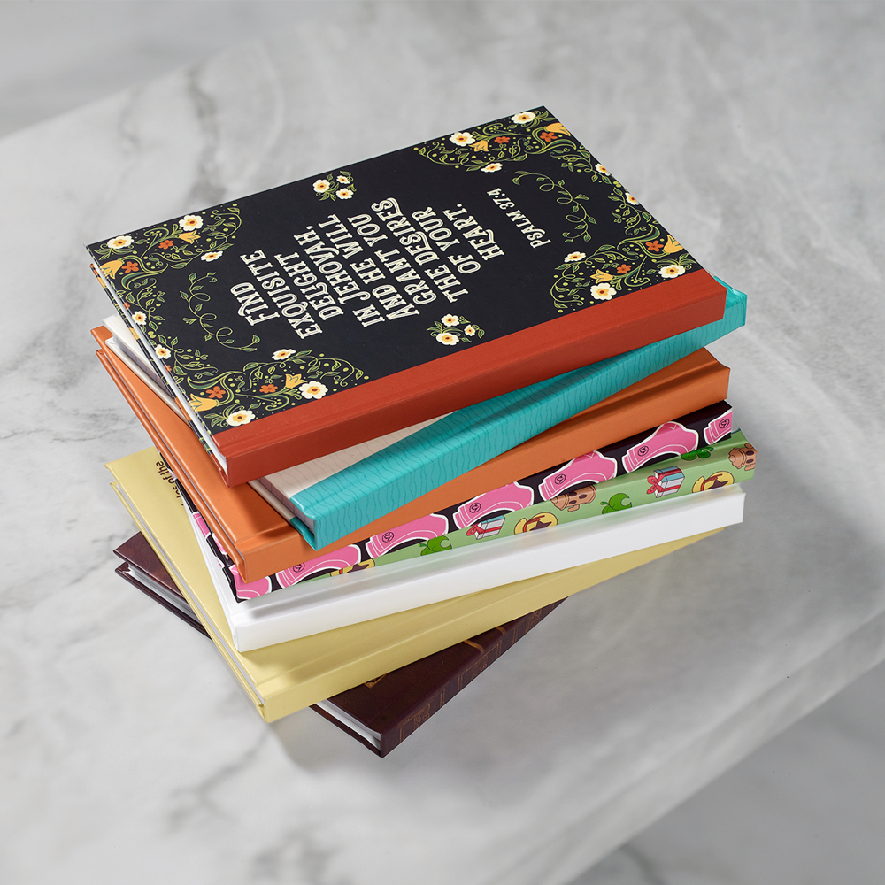 Carnet de notes couverture rigide quadrichromie