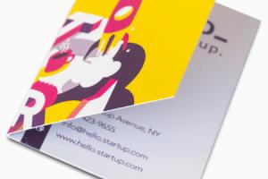 Cheap Folded Business Card Printing all over the UK | Free delivery and 100% satisfaction guarantee for all personalised folded business cards with Helloprint