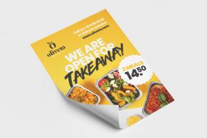 Poster with for take away service - Print posters online with print.sd-print-service.de