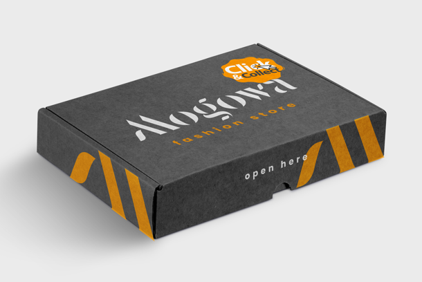 Shipping box with flap 