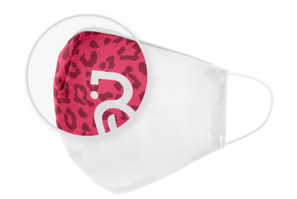 An image of the close fitted face mask from the side