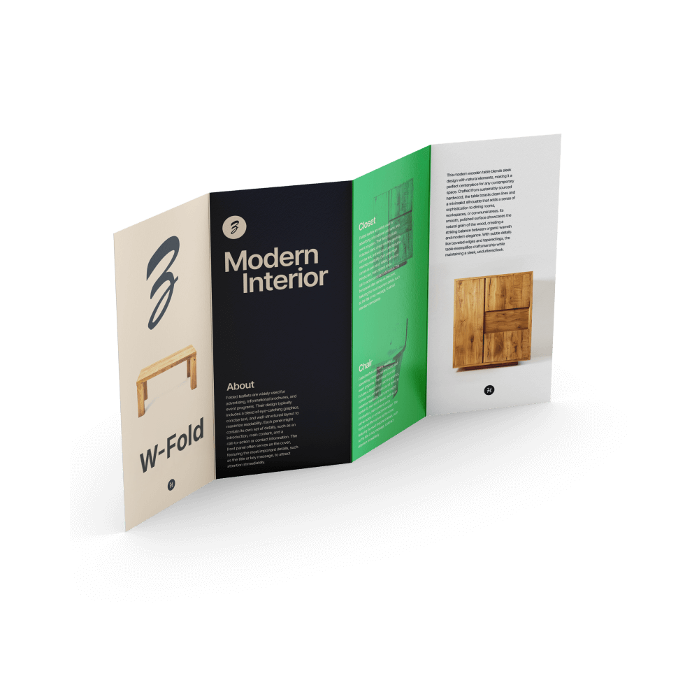 Dépliant 3 plis accordéon - 4 volets