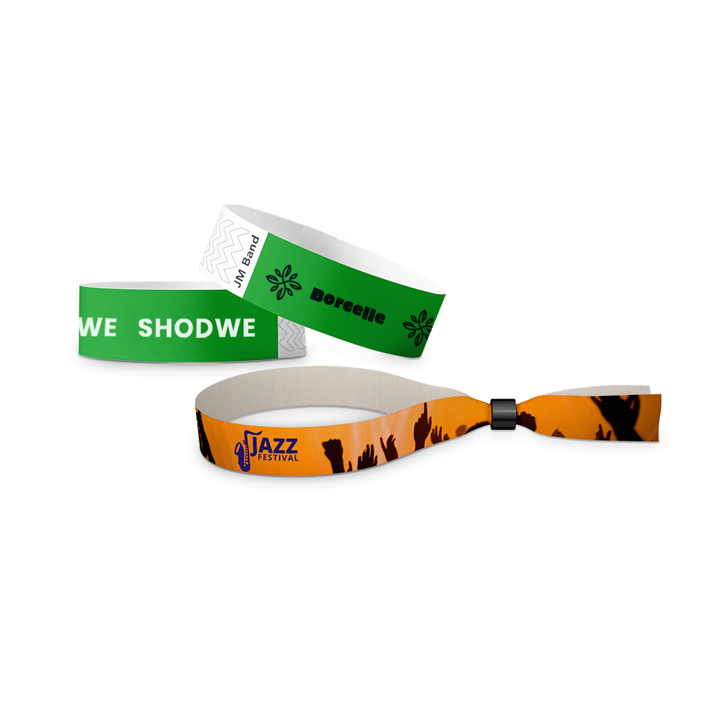 Purple and red printed wristband