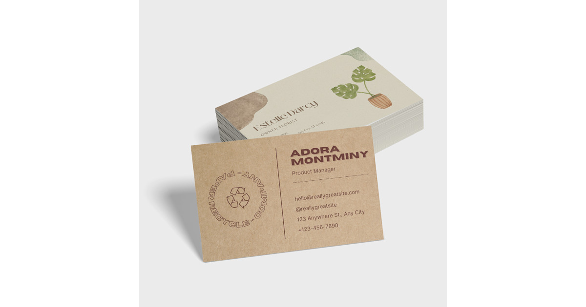 Recycled Business Cards Sustainable Eco Friendly Business Cards