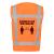 Gardez vos distances avec notre veste haute visibilité (orange) - vue de dos