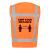 Keep your distance with our high visibility jacket (orange) - back view