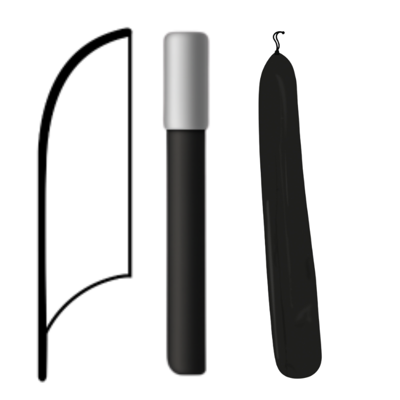 Vlag met budget aluminium paal en draagtas