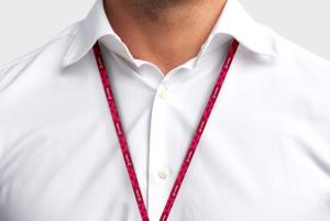 personalised lanyards with your own brand name - available online at Ekoprint.de
