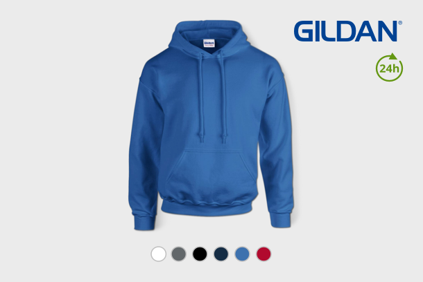 Image of a Gildan Hoodie. Luxury material and extra comfortable!