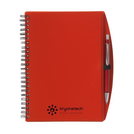 A Kryonetech notebook available to be printed with a custom logo or image at Drukzo.