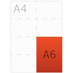 Drucke Flyer im A6 Format bei Helloprint. A6 Flyer sind exakt 1/4 des A4 Formats.
