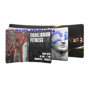 Gebogen stretch beurswand