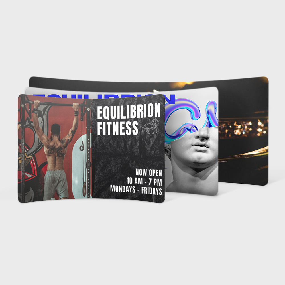 Photocall curvo portátil