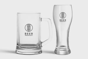 Personalised beer glasses with your own design - available online at Helloprint