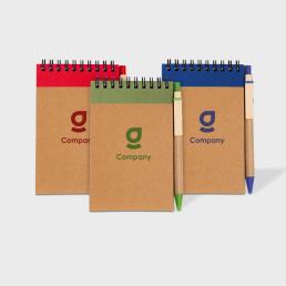 Cardboard notebook A6 with ballpoint personalisation