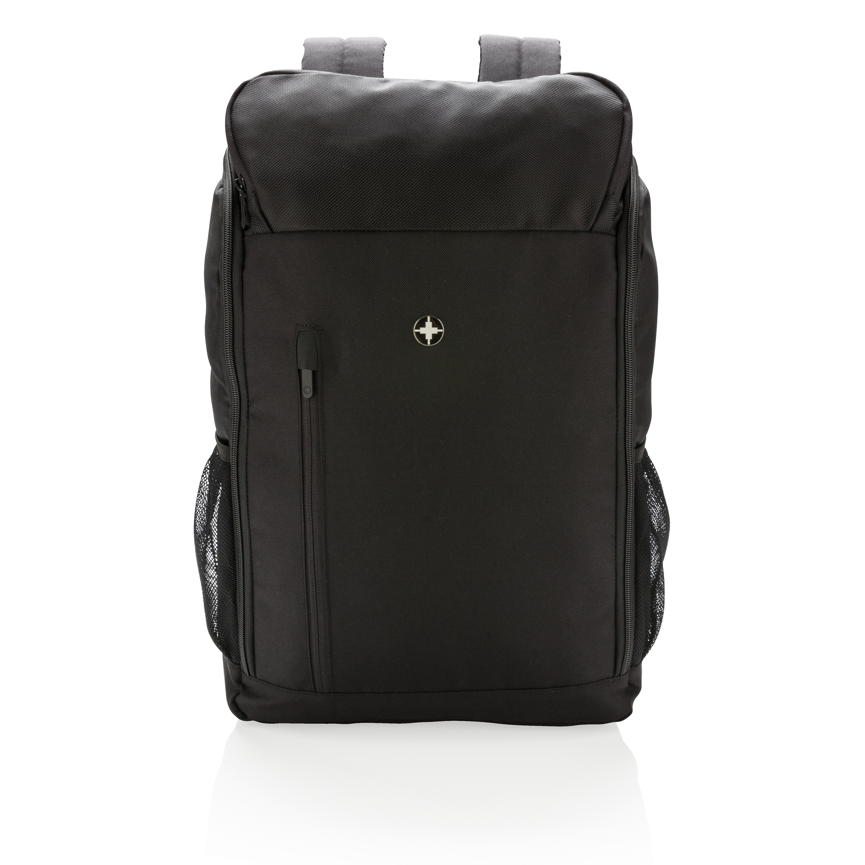 Personalised 17 liters Premium Business Backpack in Black, available at Helloprint.