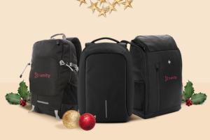 Corporate Christmas Gifts - personalised backpacks for a professional gift with leafletsprinting.com