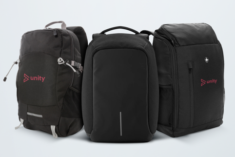 Corporate Christmas Gifts - personalised backpacks for a professional gift with Helloprint