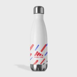 Drinking bottle stainless steel with logo