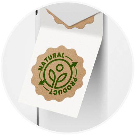 Contour Cut Eco-friendly labels on roll from onlineprintstore.be