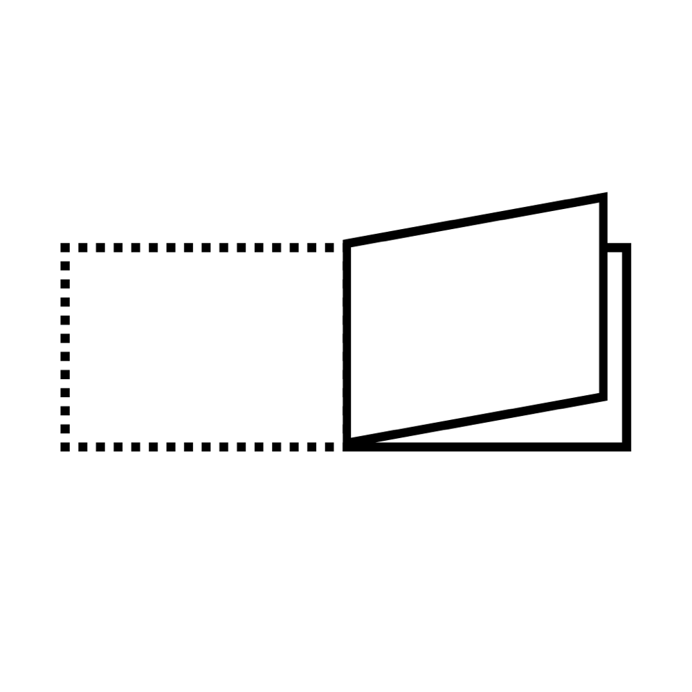 Horizontal plegado desde la izquierda