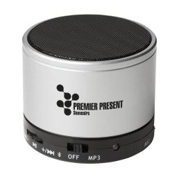 Mini bluetooth speaker to play music. Speaker can be personalised at HelloprintConnect with your own logo or design.