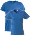 Das premium T-Shirt mit Rundhals der Marke Clique im Royal-blauen Farbton, verkauft von Helloprint. 