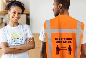 Keep the good gestures with corona apparel reminding you to keep your distances